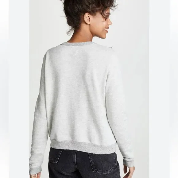 The Great. The Shrunken Bib Sweatshirt Heather Grey Medium - Picture 6 of 14